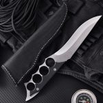 Heavy Duty Knuckle Fixed Blade Knife for Outdoor Defense and Adventure - Image 9