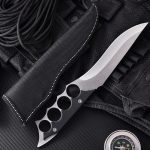 Heavy Duty Knuckle Fixed Blade Knife for Outdoor Defense and Adventure - Image 2