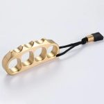 Large Solid Brass Pea Knuckle Duster Tool for Self-Defense and Safety