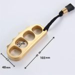 Large Solid Brass Pea Knuckle Duster Tool for Self-Defense and Safety - Image 8