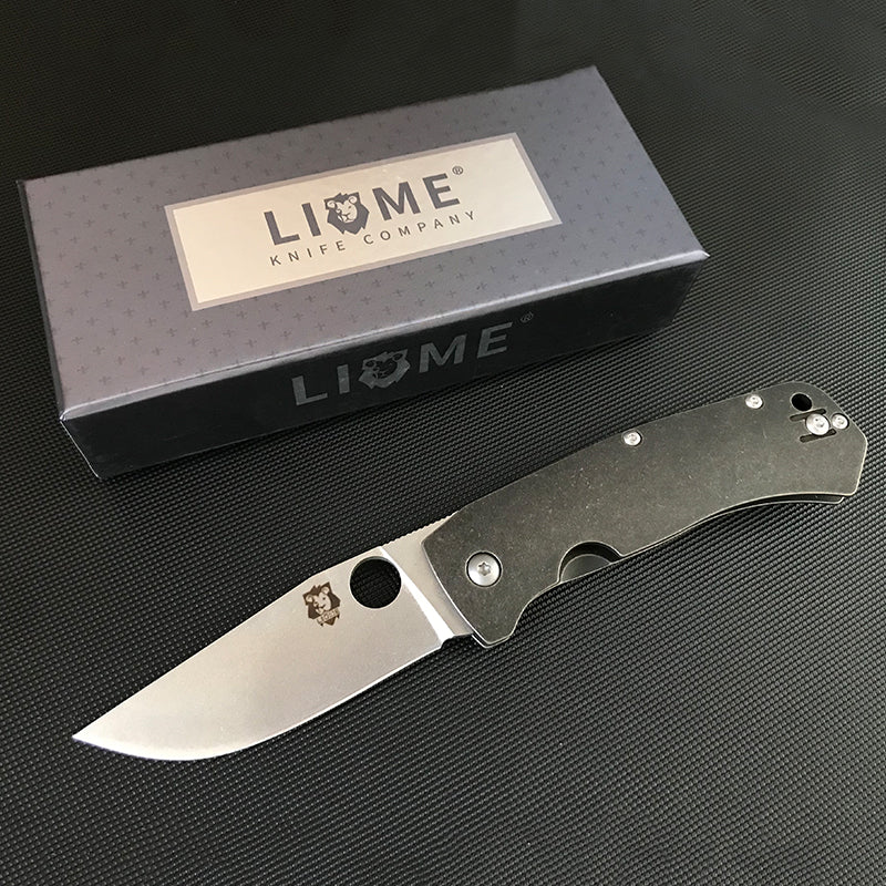 Liome Titanium Grip D2 Steel Blade Camping Knife – Bild 1