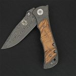 Liome Folding Tactical Knife with Damascus Grip for Camping - Imagen 5