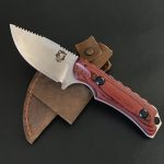 Liome Fixed Blade Knife with Wood Grip for Camping Hunting EDC