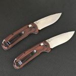 Liome Wood Grip Tactical Folding Knife Stonewash Blade Outdoor Survival Tool - Image 7