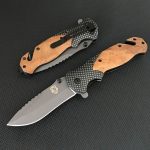 Liome X50 Steel Folding Knife with Wood Handle for Outdoor Survival - Image 2