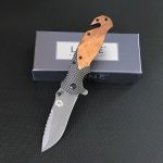 Liome X50 Steel Folding Knife with Wood Handle for Outdoor Survival - Image 3