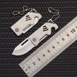 Miniature Folding Knife Pendant with Keychain and Bottle Opener - Image 3