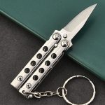 Portable Folding Training Knife Keychain with Uncut Blade - immagine 5