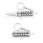 Portable Folding Training Knife Keychain with Uncut Blade - immagine 7