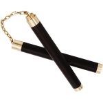 Ebony Wood and Brass Dual Section Handmade Stick - Image 5