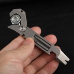 Titanium EDC Wrench Screwdriver Pry Bar Multi-Tool Bottle Opener Stress Reducer