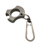 Single Loop Titanium Knuckle Duster Utility Keychain Tool - immagine 9