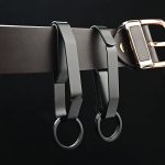 Black Steel Belt Clip EDC Keychain for Men - Image 10