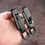Black Steel Belt Clip EDC Keychain for Men - Image 11