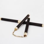 Ebony Wood and Brass Dual Section Handmade Stick - Image 3