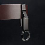 Black Steel Belt Clip EDC Keychain for Men - Image 16