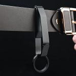 Black Steel Belt Clip EDC Keychain for Men - Image 2