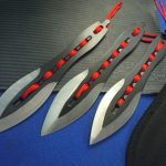 Red Silk Ribbon Hunting Knife for Outdoor Defense and Everyday Carry Tool