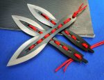 Red Silk Ribbon Hunting Knife for Outdoor Defense and Everyday Carry Tool - Image 3