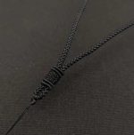 Stainless Steel Chain Pendant with Black Neck Strap - Image 3