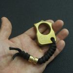 Single Finger Brass Self-Defense Knuckle Duster Portable EDC Tool - Image 2