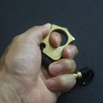 Single Finger Brass Self-Defense Knuckle Duster Portable EDC Tool - Image 3