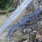 Sturdy Carved Folding Blade Outdoor Knife - Image 3