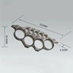 TC4 Titanium Self-Defense Tool Knuckle Duster with Window Breaking Feature - Image 2