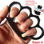 Enhanced Metal Brass Knuckles Duster Four Finger Safety Gear - Image 14