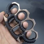 Thickened Rope and Brass Knuckle Duster Four Finger Self-Defense Tool - Image 12