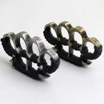 Thickened Rope and Brass Knuckle Duster Four Finger Self-Defense Tool - Image 16