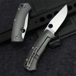 D2 Steel Blade Outdoor Knife with Titanium Alloy Grip – Bild 3