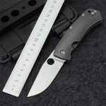 D2 Steel Blade Outdoor Knife with Titanium Alloy Grip – Bild 4