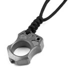 Sleek Titanium Pendant with Single Finger Knuckle Duster Feature - Image 6