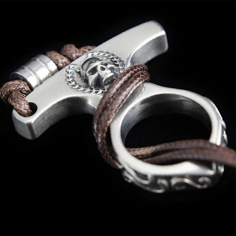 Durable Retro Skull Brass Knuckle Guard EDC Tool - Image 2