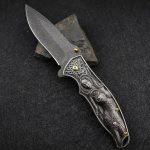 War Goddess Handle Folding Knife for Outdoor Hunting and EDC Tool