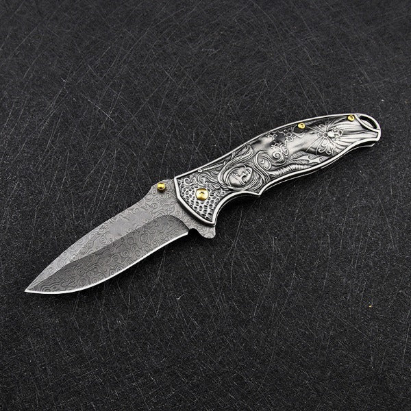 War Goddess Handle Folding Knife for Outdoor Hunting and EDC Tool – Bild 7