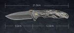 War Goddess Handle Folding Knife for Outdoor Hunting and EDC Tool – Bild 9