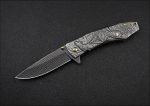Camping and Hunting Folding Knife with Wolf Pattern Handle for Pocket EDC Use - Image 10