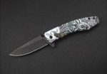 Camping and Hunting Folding Knife with Wolf Pattern Handle for Pocket EDC Use - Image 11
