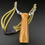 Wood Grain Camo Coyote Slingshot Personal Defense Tool - Image 3
