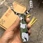 Wood Grain Camo Coyote Slingshot Personal Defense Tool