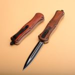 Wooden Grip Emergency Breaker Blade Camping Knife - Image 3