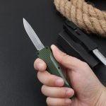 Mini Knife with Zinc Aluminum Handle and Stonewashed Blade for Pocket Use - Image 4
