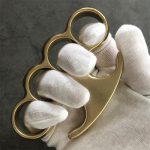 Classic Old-Style Brass Knuckle Duster with Stonewashed Finish - Image 13