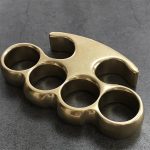 Classic Old-Style Brass Knuckle Duster with Stonewashed Finish - Image 6