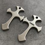 GODEDC Titanium Cross Necklace with Knuckle Duster Pendant for Self Defense - Image 6