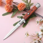 Outdoor Folding Knife 7Cr13Mov Resin Painted Wood Pocket Knives - Image 8
