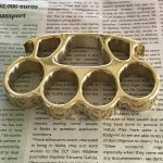 Mirror Polish Brass Knuckle Duster Bottle Opener Savage Design EDC Tool - Image 9