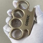 Stonewashed Brass God Knuckle Duster by GODEDC - Image 2
